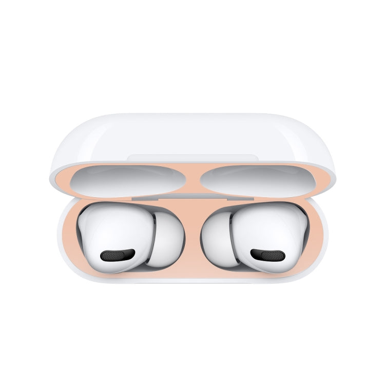 For Apple AirPods Pro Wireless Earphone Protective Case Metal Protective Sticker(Red) - Protective Sticker by PMC TechLife | Online Shopping South Africa | PMC TechLife