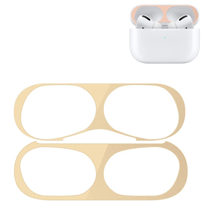 For Apple AirPods Pro Wireless Earphone Protective Case Metal Protective Sticker(Gold) - Protective Sticker by PMC Jewellery | Online Shopping South Africa | PMC Jewellery