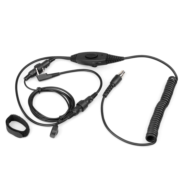 RETEVIS EH050K 2 Pin Adjustable Volume Noise Reduction Aviation Headphone Microphone with Finger PTT - Microphones & Headsets by RETEVIS | Online Shopping South Africa | PMC Jewellery