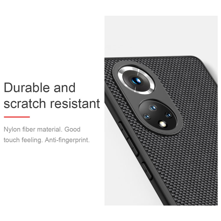 For Honor 50 Pro NILLKIN 3D Textured Nylon Fiber TPU Case(Black) - Honor Cases by NILLKIN | Online Shopping South Africa | PMC Jewellery