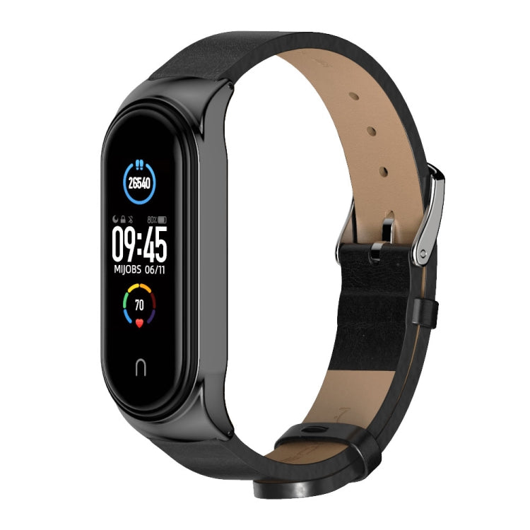 For Xiaomi Mi Band 6 / 5 / 4 / 3 Mijobs CS Microfiber Leather Watch Band(Black) - free shipping - PMC TechLife - Order now!
