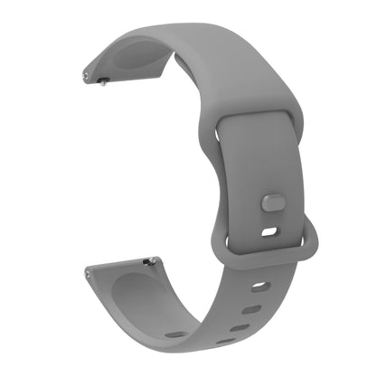 22mm For Xiaomi Haylou RT RS3 LS04 / LS05S Universal Inner Back Buckle Perforation Silicone Watch Band(Grey) - Watch Bands by MIJOBS | Online Shopping South Africa | PMC Jewellery | Buy Now Pay Later Mobicred