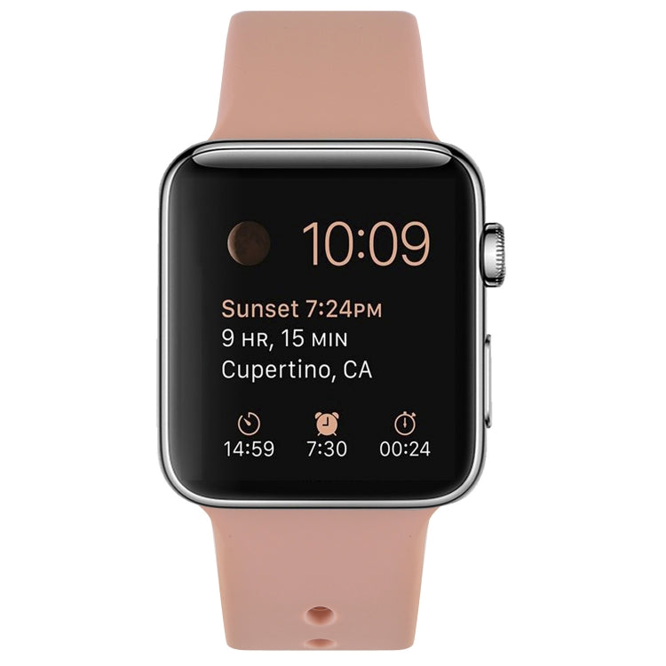 Silicone Watch Band For Apple Watch Series 9&8&7 41mm / SE 3&SE 2&6&SE&5&4 40mm / 3&2&1 38mm(Retro Rose) - Watch Bands by PMC Jewellery | Online Shopping South Africa | PMC Jewellery | Buy Now Pay Later Mobicred