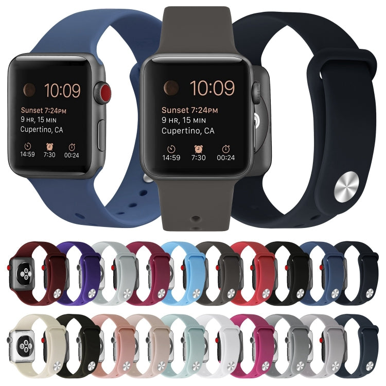 Silicone Watch Band For Apple Watch Series 9&8&7 41mm / SE 3&SE 2&6&SE&5&4 40mm / 3&2&1 38mm(Retro Rose) - Watch Bands by PMC Jewellery | Online Shopping South Africa | PMC Jewellery | Buy Now Pay Later Mobicred