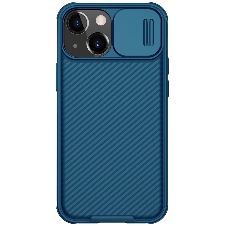 For iPhone 13 mini NILLKIN Black Mirror Pro Series Camshield Full Coverage Dust-proof Scratch Resistant Phone Case (Blue) - iPhone 13 mini Cases by NILLKIN | Online Shopping South Africa | PMC Jewellery