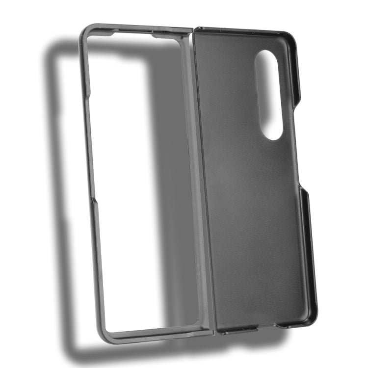 For Samsung Galaxy Z Fold3 5G Shockproof Sewing Cow Pattern Skin PC + PU + TPU Case(Black) - free shipping - PMC TechLife - Order now!