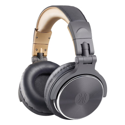 OneOdio Pro-10 Head-mounted Noise Reduction Wired Headphone with Microphone, Color:Grey Khaki - Multimedia Headset by OneOdio | Online Shopping South Africa | PMC Jewellery | Buy Now Pay Later Mobicred