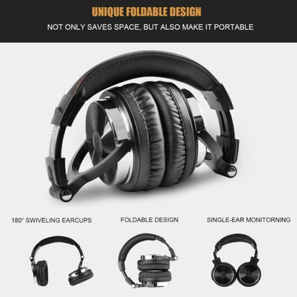 OneOdio Pro-10 Head-mounted Noise Reduction Wired Headphone with Microphone, Color:Grey Khaki - Multimedia Headset by OneOdio | Online Shopping South Africa | PMC Jewellery | Buy Now Pay Later Mobicred