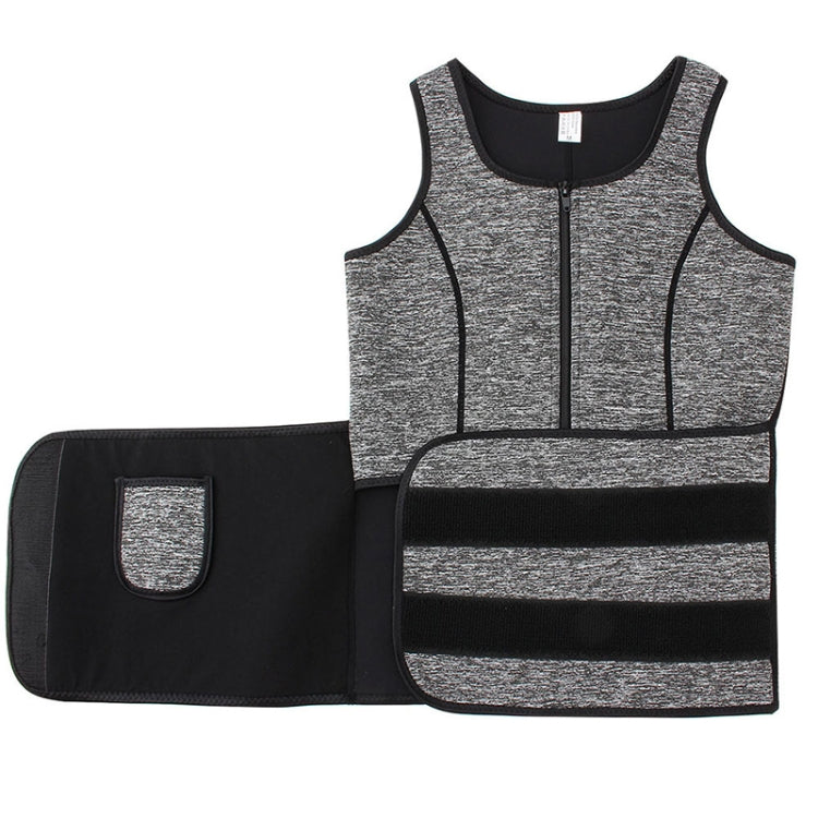 Neoprene Men Sport Body Shapers Vest Waist Body Shaping Corset, Size:L(Grey) -  by PMC Jewellery | Online Shopping South Africa | PMC Jewellery