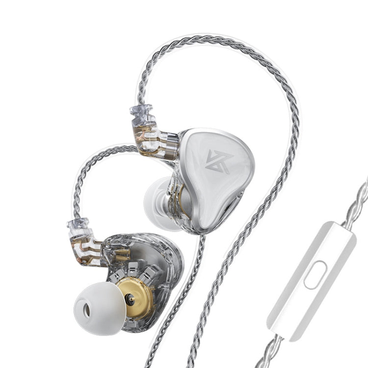 KZ ZAS 16-unit Ring Iron In-ear Wired Earphone, Mic Version(White) - In Ear Wired Earphone by KZ | Online Shopping South Africa | PMC Jewellery | Buy Now Pay Later Mobicred