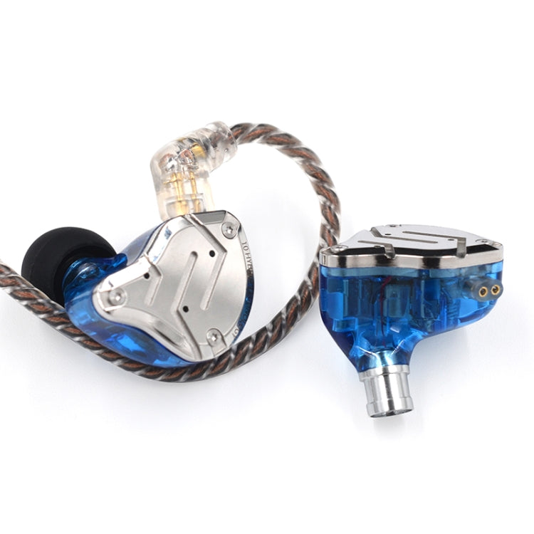KZ ZS10 Pro 10-unit Ring Iron Gaming In-ear Wired Earphone, Mic Version(Blue) - free shipping - PMC TechLife - Order now!