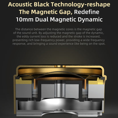 KZ ZSN Pro X Ring Iron Hybrid Drive Metal In-ear Wired Earphone, Mic Version(Gold) - In Ear Wired Earphone by KZ | Online Shopping South Africa | PMC Jewellery