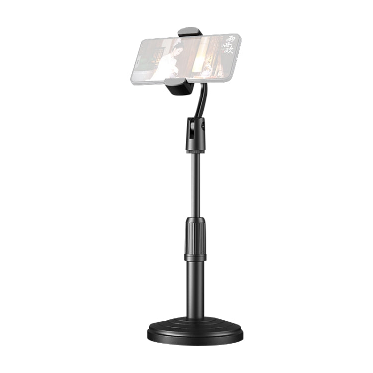 Desktop Stand Mobile Phone Tablet Live Broadcast Stand Telescopic Disc Stand, Style:Holder + Remote Control(Black) - Stand by PMC TechLife | Online Shopping South Africa | PMC TechLife