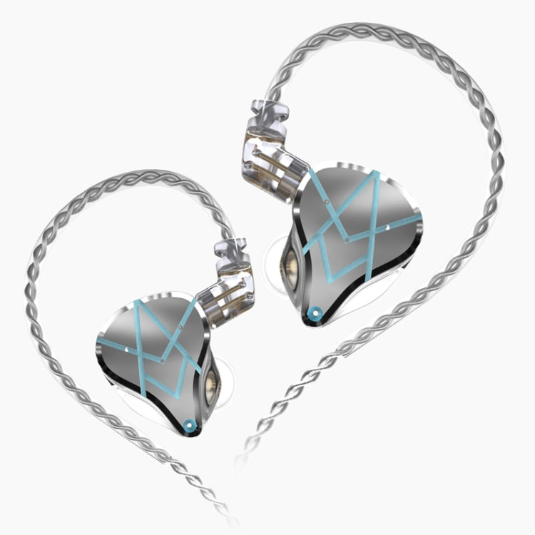 KZ ASX 20-unit Balance Armature Monitor HiFi In-Ear Wired Earphone No Mic(Silver) - In Ear Wired Earphone by KZ | Online Shopping South Africa | PMC Jewellery | Buy Now Pay Later Mobicred