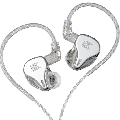 KZ DQ6 3-unit Dynamic HiFi In-Ear Wired Earphone No Mic(Silver) - In Ear Wired Earphone by KZ | Online Shopping South Africa | PMC Jewellery | Buy Now Pay Later Mobicred