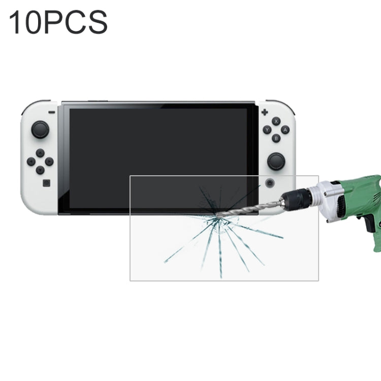 For Nintendo Switch OLED 10 PCS 0.26mm 9H 2.5D Tempered Glass Film - Tempered Glass by PMC Jewellery | Online Shopping South Africa | PMC Jewellery