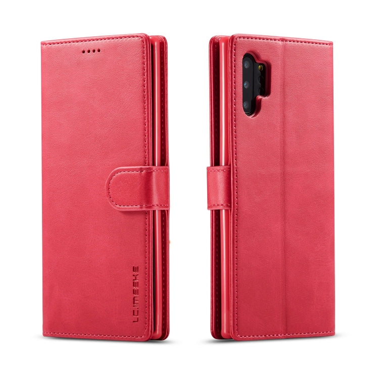 For Galaxy Note 10 Plus LC.IMEEKE Calf Texture Horizontal Flip Leather Case, with Holder & Card Slots & Wallet(Rose Red) - Galaxy Phone Cases by LC.IMEEKE | Online Shopping South Africa | PMC TechLife | Buy Now Pay Later Mobicred