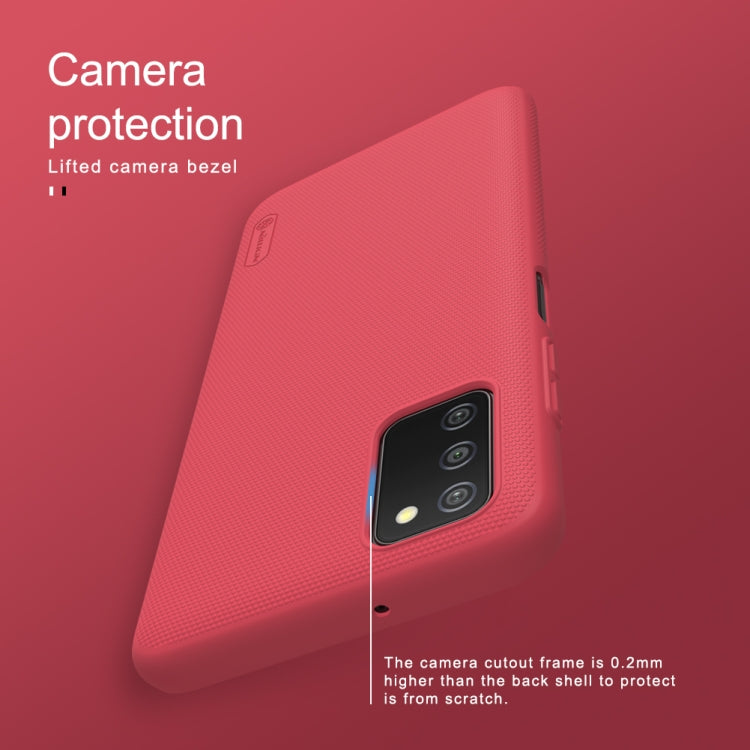 For Samsung Galaxy A03s / A037G NILLKIN Frosted Concave-convex Texture PC Phone Protective Case(Red) - Galaxy Phone Cases by NILLKIN | Online Shopping South Africa | PMC Jewellery