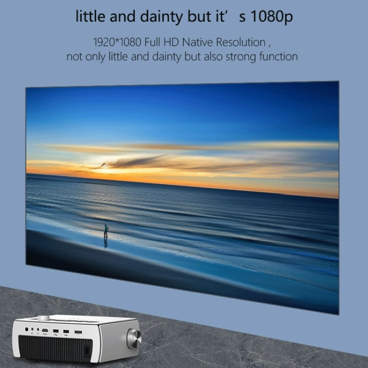 YG430 Android Version 1920x1080 2500 Lumens Portable Home Theater LCD HD Projector, Plug Type:AU Plug(Silver) - Mini Projector by PMC Jewellery | Online Shopping South Africa | PMC Jewellery