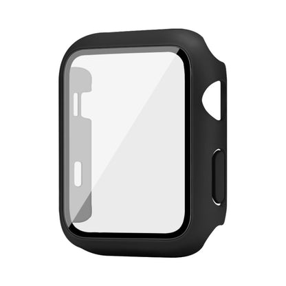 IMAK Shockproof PC Protective Case with Tempered Glass Film For Apple Watch Series 3 & 2 & 1 42mm(Black) - Watch Cases by imak | Online Shopping South Africa | PMC Jewellery | Buy Now Pay Later Mobicred