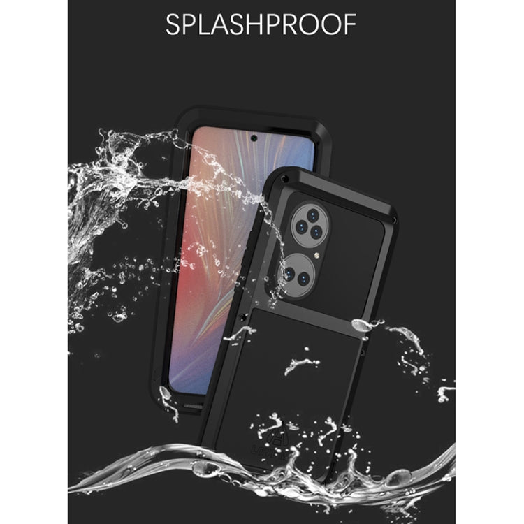 For Huawei P50 Pro LOVE MEI Metal Shockproof Waterproof Dustproof Protective Phone Case without Glass(Black) - Huawei Cases by LOVE MEI | Online Shopping South Africa | PMC Jewellery | Buy Now Pay Later Mobicred