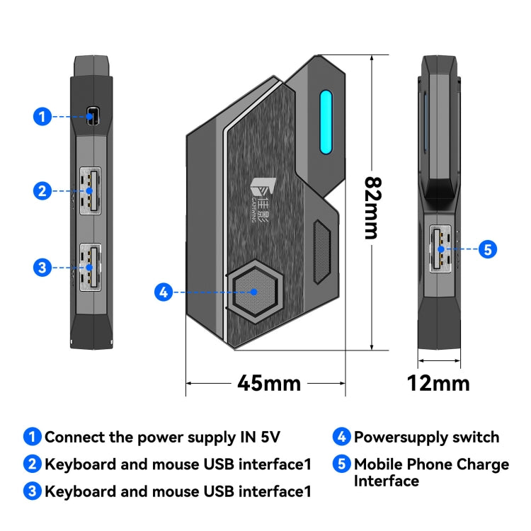 GAMWING MixSE Bluetooth 5.0 Keyboard Mouse Converter Shooting Game Auxiliary Tool - free shipping - PMC TechLife - Order now!