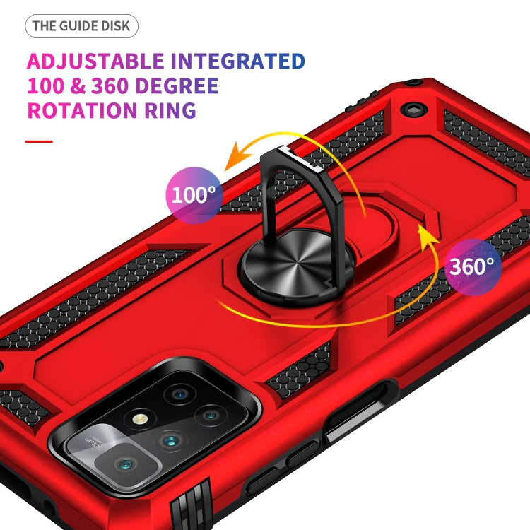 For Xiaomi Redmi 10 Shockproof TPU + PC Phone Case with 360 Degree Rotating Holder(Red) - Xiaomi Cases by PMC Jewellery | Online Shopping South Africa | PMC Jewellery