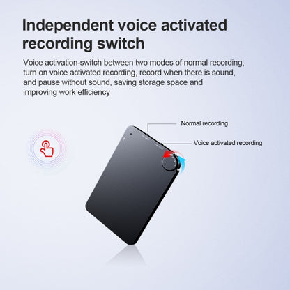K2 Portable Ultra-thin Card Voice Recorder, Capacity:4GB(Black) -  by PMC Jewellery | Online Shopping South Africa | PMC Jewellery