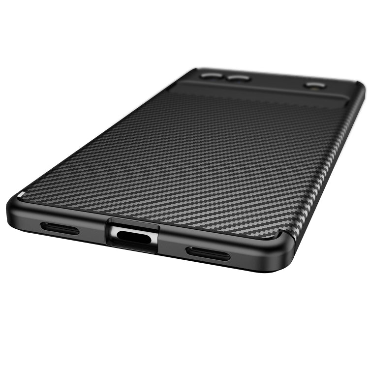 For Google Pixel 6a Carbon Fiber Texture Shockproof TPU Phone Case(Blue) - Google Cases by PMC TechLife | Online Shopping South Africa | PMC TechLife | Buy Now Pay Later Mobicred