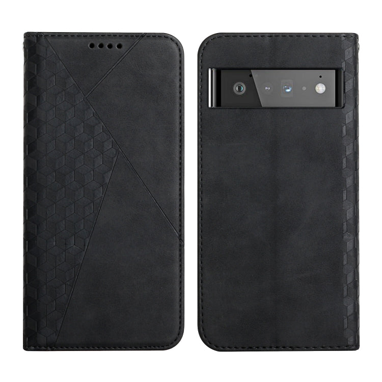 For Google Pixel 6 Pro Skin Feel Magnetic Leather Phone Case(Black) - Google Cases by PMC TechLife | Online Shopping South Africa | PMC TechLife | Buy Now Pay Later Mobicred