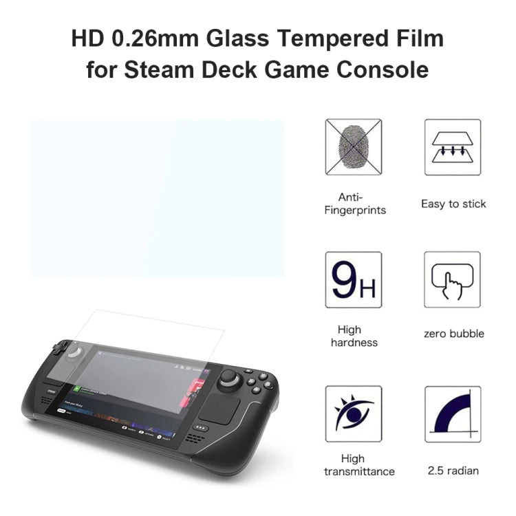 50 PCS 0.26mm 9H 2.5D Tempered Glass Film For Steam Deck Game Console - Accessories by PMC Jewellery | Online Shopping South Africa | PMC Jewellery