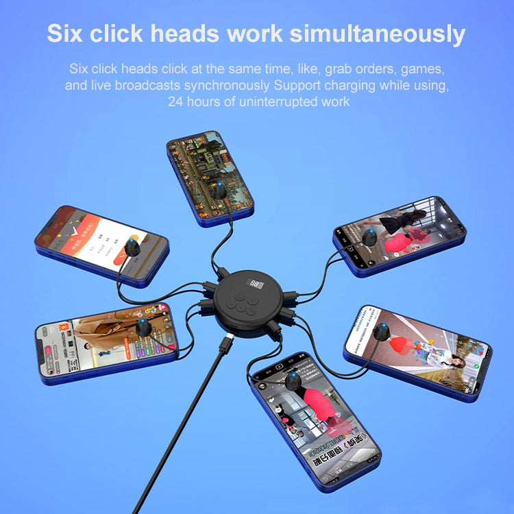 G30 Universal Digital Display Like Device Mobile Phone Automatic Screen Clicker, Style:One Machine with Two Head(Black) - Other Accessories by PMC TechLife | Online Shopping South Africa | PMC TechLife