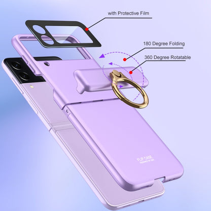 For Samsung Galaxy Z Flip3 5G GKK Magnetic Hinged Flip Case with Ring Holder(Purple) - Galaxy Phone Cases by GKK | Online Shopping South Africa | PMC Jewellery | Buy Now Pay Later Mobicred