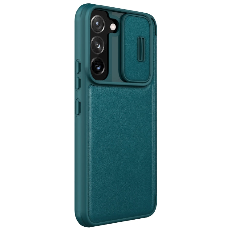 For Samsung Galaxy S22+ 5G NILLKIN QIN Series Pro Sliding Camera Cover Design Leather Phone Case(Green) - Galaxy S22+ 5G Cases by NILLKIN | Online Shopping South Africa | PMC Jewellery