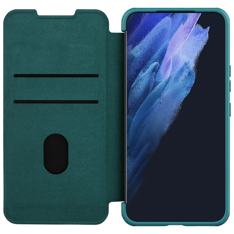 For Samsung Galaxy S22+ 5G NILLKIN QIN Series Pro Sliding Camera Cover Design Leather Phone Case(Green) - Galaxy S22+ 5G Cases by NILLKIN | Online Shopping South Africa | PMC Jewellery