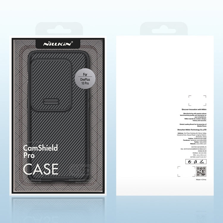 For OnePlus 10 Pro NILLKIN CamShield Pro Series PC Full Coverage Phone Case(Black) - OnePlus Cases by NILLKIN | Online Shopping South Africa | PMC Jewellery