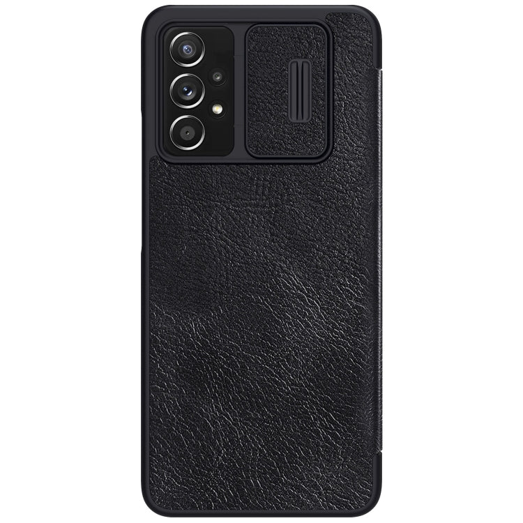 For Samsung Galaxy A73 5G NILLKIN QIN Series Pro Sliding Camera Cover Design Leather Phone Case(Black) - Galaxy Phone Cases by NILLKIN | Online Shopping South Africa | PMC Jewellery