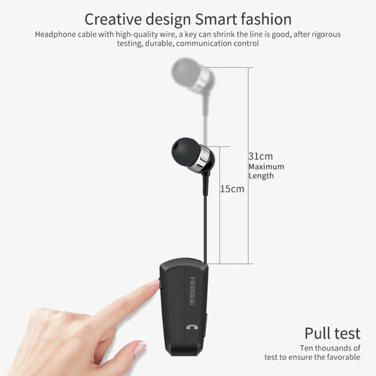 Fineblue F990 CVC6.0 Noise Reduction Lavalier Bluetooth Earphone, Support Vibration Reminder(Black) - Bluetooth Earphone by Fineblue | Online Shopping South Africa | PMC TechLife | Buy Now Pay Later Mobicred
