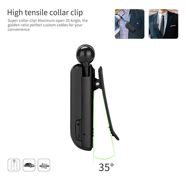 Fineblue F990 CVC6.0 Noise Reduction Lavalier Bluetooth Earphone, Support Vibration Reminder(Black) - Bluetooth Earphone by Fineblue | Online Shopping South Africa | PMC TechLife | Buy Now Pay Later Mobicred