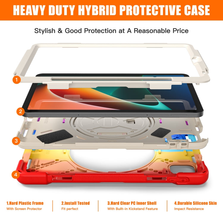 For Xiaomi Pad 5 / Pad 5 Pro Silicone + PC Tablet Case(Colorful Red) -  by PMC TechLife | Online Shopping South Africa | PMC TechLife