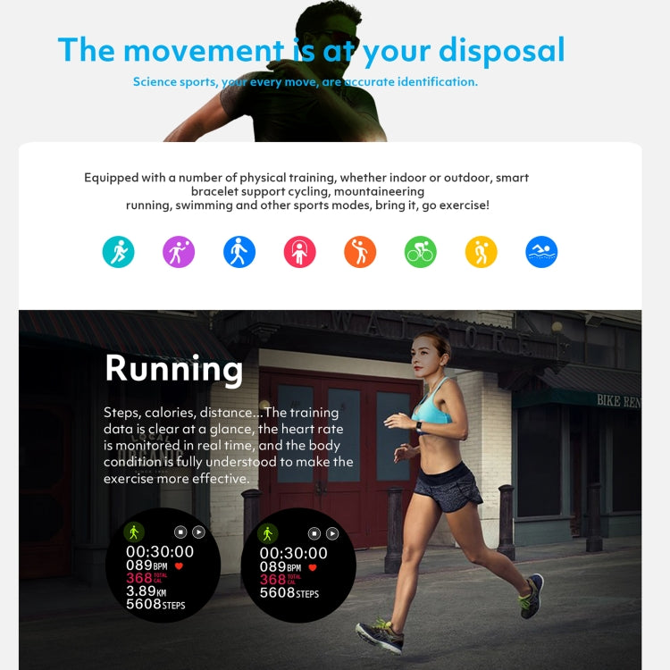 Rogbid Rowatch 1 1.4 inch IPS Screen Smart Watch, Support Blood Pressure Monitoring/Sleep Monitoring(Blue) - free shipping - PMC TechLife - Order now!