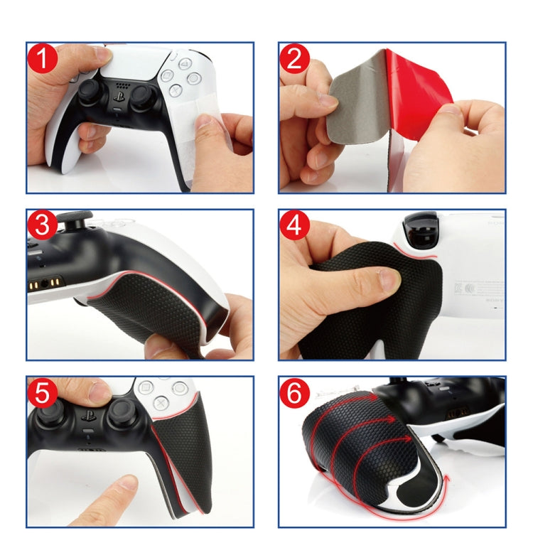 For Sony PS5 CH-PS5-001 Game Handle Anti-slip Protective Sticker(Black) - Cases by PMC TechLife | Online Shopping South Africa | PMC TechLife | Buy Now Pay Later Mobicred