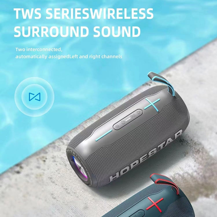 HOPESTAR H49 RGB Light TWS Waterproof Wireless Bluetooth Speaker(Red) - Waterproof Speaker by HOPESTAR | Online Shopping South Africa | PMC Jewellery