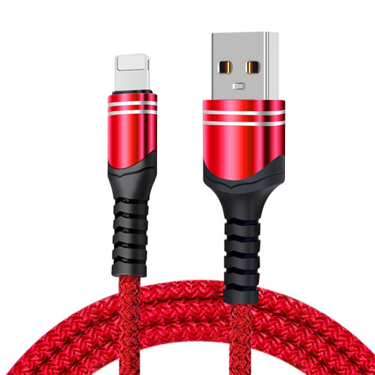 8 Pin 6A Woven Style USB Charging Cable, Cable Length: 1m(Red) - Normal Style Cable by PMC Jewellery | Online Shopping South Africa | PMC Jewellery