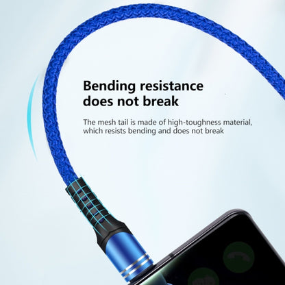 8 Pin 6A Woven Style USB Charging Cable, Cable Length: 1m(Blue) - Normal Style Cable by PMC Jewellery | Online Shopping South Africa | PMC Jewellery