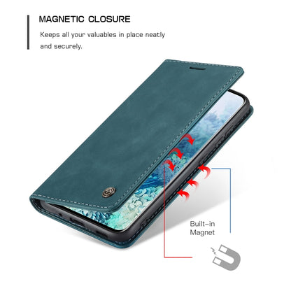 For Galaxy S20 Plus CaseMe Multifunctional Horizontal Flip Leather Case, with Card Slot & Holder & Wallet(Blue) - Galaxy Phone Cases by CaseMe | Online Shopping South Africa | PMC Jewellery | Buy Now Pay Later Mobicred