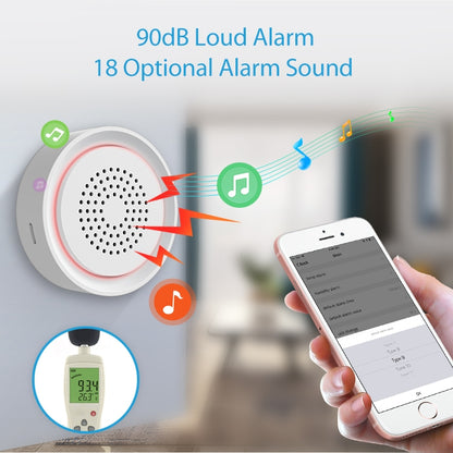 NEO NAS-AB03WT WiFi USB Siren Alarm with Temperature & Humidity Sensor - Others Alarm by NEO | Online Shopping South Africa | PMC Jewellery