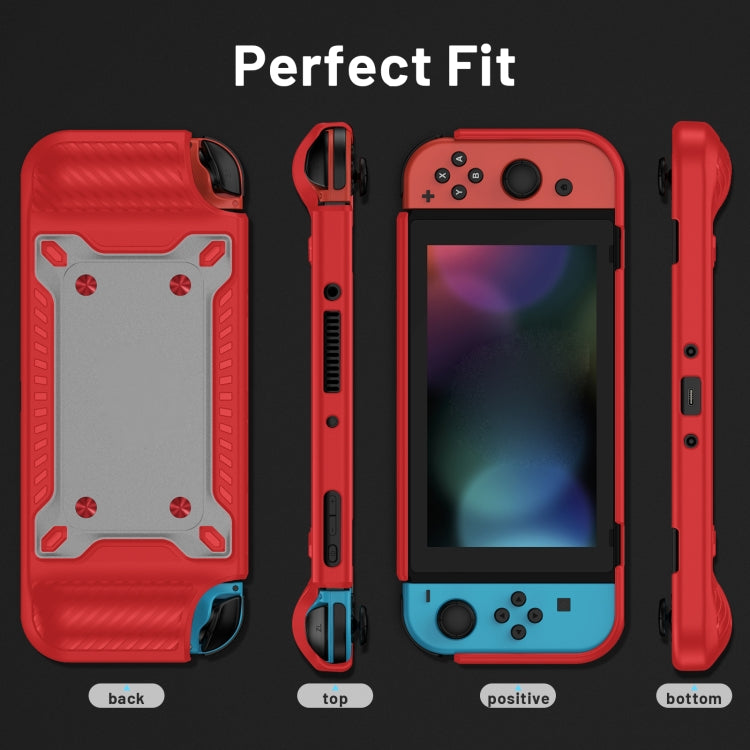 Game Handle Gamepad TPU+PC Protective Case for Switch OLED(Red) - Cases by PMC Jewellery | Online Shopping South Africa | PMC Jewellery