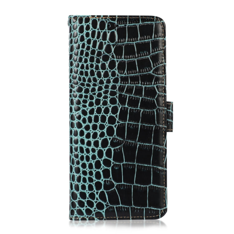 For Xiaomi Redmi Note 11T Pro Crocodile Top Layer Cowhide Leather Phone Case(Green) - Xiaomi Cases by PMC TechLife | Online Shopping South Africa | PMC TechLife