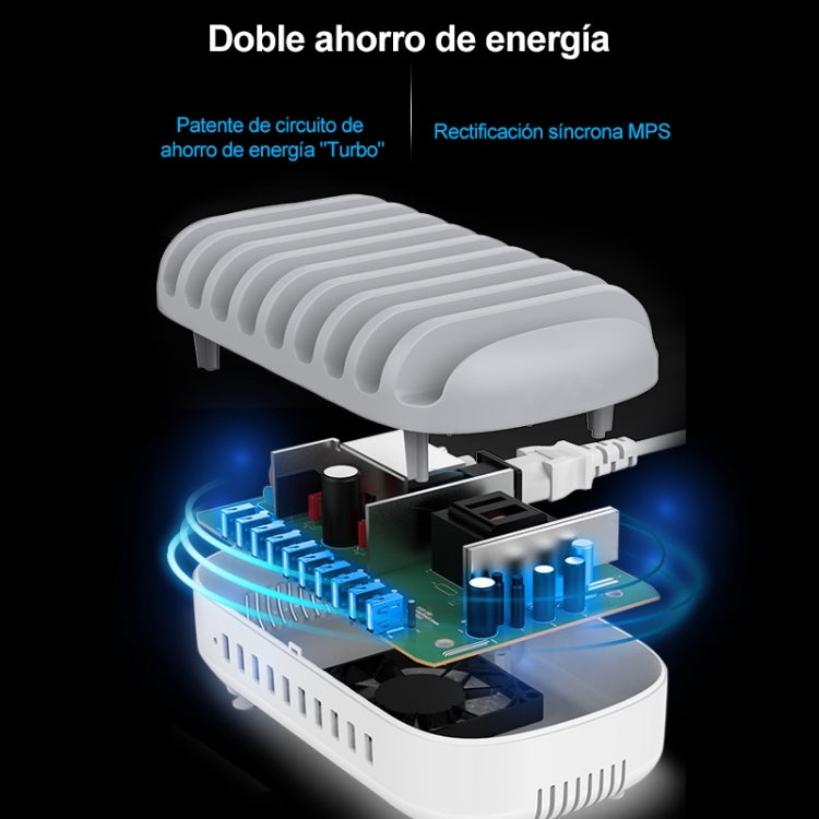 ORICO DUK-10P-DX 120W 5V 2.4A 10 Ports USB Charging Station, AU Plug(White) - Multifunction Charger by ORICO | Online Shopping South Africa | PMC Jewellery